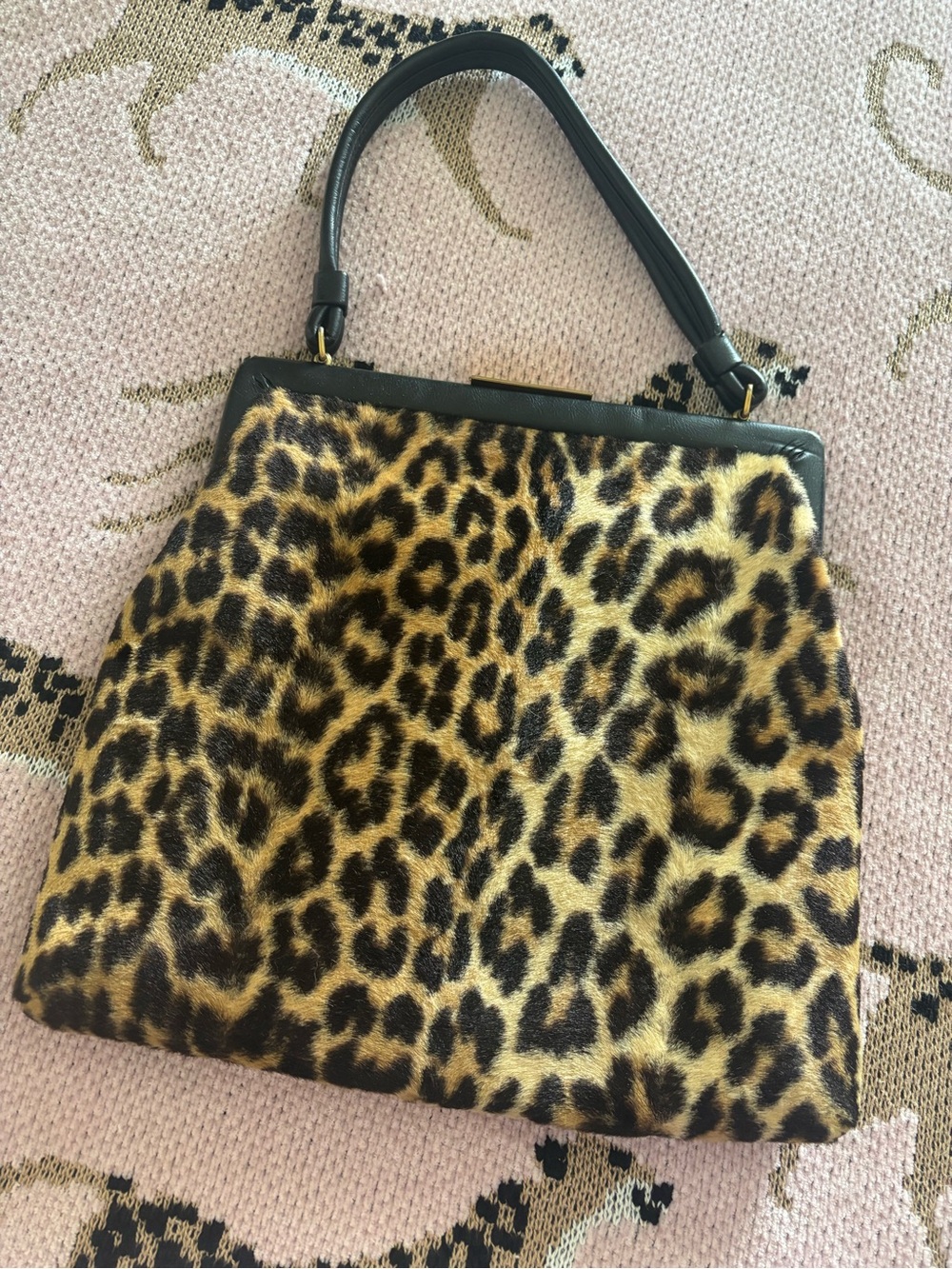 Mid 1950s-early 60s Ingber Faux Leopard Purse